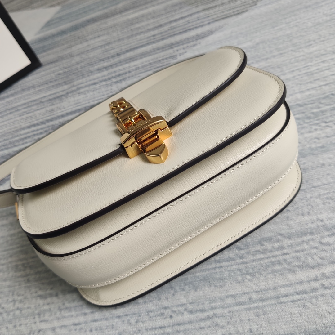 Gucci Sylvie 1969 Mini Shoulder Bag 615965 White